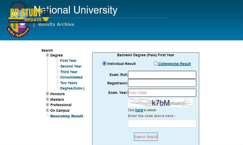 Rules National University results